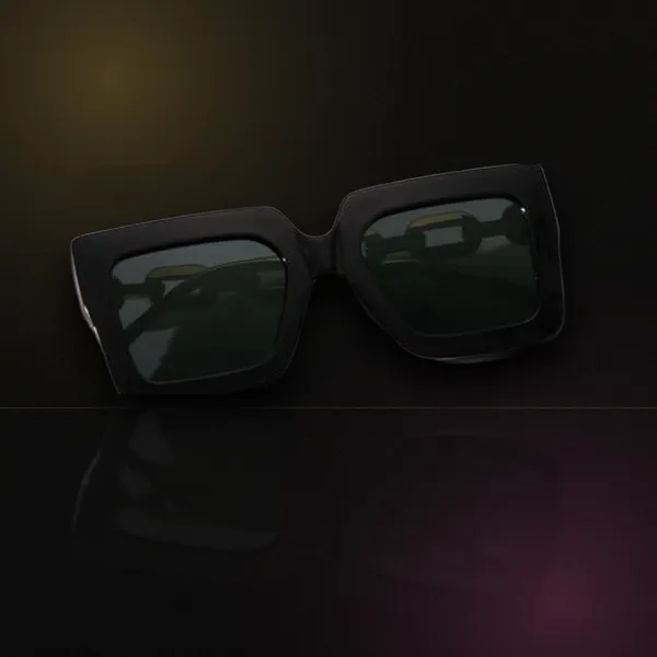 Bold Square — thick black square sunglasses
