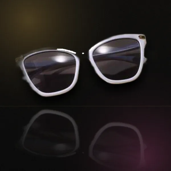 Ivory Cat-Eye — white cat-eye sunglasses with dark lenses